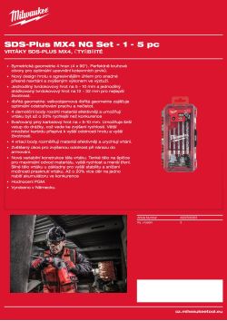 MILWAUKEE SDS-Plus MX4 drill bits 4932500063 A4 PDF