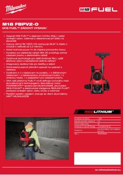 MILWAUKEE M18 FUEL™ zádový vysavač 4933500039 A4 PDF