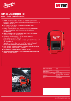 MILWAUKEE M18™ startovací zdroj 4933498026 A4 PDF
