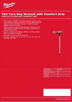 MILWAUKEE Klíč Torx s rukojetí comfort grip T50 4932498703 A4 PDF