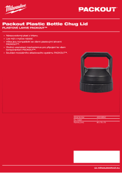 MILWAUKEE Víčko na plastovou láhev PACKOUT™ 4932498642 A4 PDF
