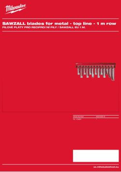 MILWAUKEE EU 1 m Sawzall Blades 4932430518 A4 PDF