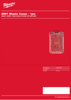 MILWAUKEE Box na nože pro multifunkční nářadí 4932479838 A4 PDF