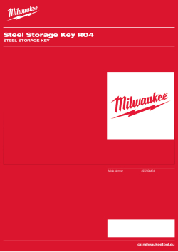 MILWAUKEE Steel Storage Key 4932493404 A4 PDF