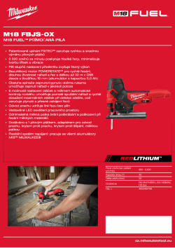 MILWAUKEE M18 FUEL™ přímočará pila 4933500555 A4 PDF