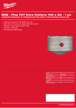 MILWAUKEE SDS-Plus TCT Core Cutters 4932480689 A4 PDF