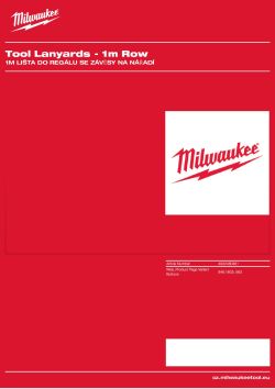 MILWAUKEE 1m lišta do regálu se závěsy na nářadí 4932480461 A4 PDF
