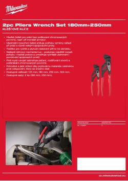 MILWAUKEE 2 ks klešťových klíčů 180 a  250 mm 4932501152 A4 PDF