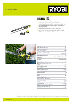 RYOBI RY18HT55A  5133006529 A4 PDF