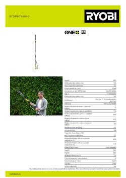 RYOBI RY18PHTX45A  5133006833 A4 PDF