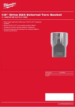 MILWAUKEE ½″ nástrčný klíč E24 E-TX 4932498858 A4 PDF
