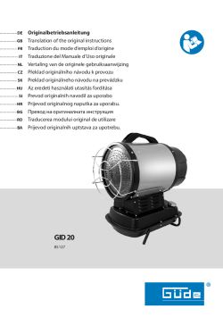GÜDE Infračervené naftové topidlo GID 20 85127 Manuál
