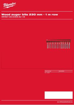 MILWAUKEE EU 1 m Wood Drilling 4932430502 A4 PDF