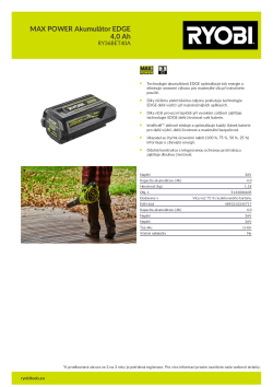 RYOBI RY36BET40A MAX POWER Akumulátor EDGE 4,0 Ah 5133006605 A4 PDF