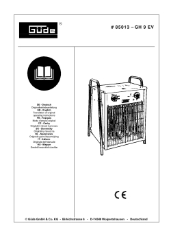 GÜDE Elektrický přímotop GH 9 EV 85013 Manuál