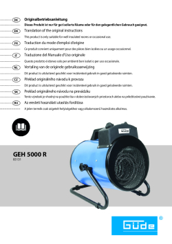 GÜDE Elektrický přímotop GEH 5000 R 85131 Manuál
