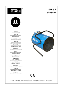 GÜDE Elektrický přímotop GH 9 E 85104 Manuál