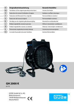 GÜDE Elektrický přímotop GH 2000 K 85178 Manuál