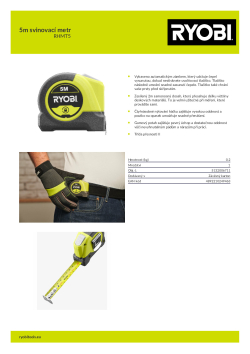 RYOBI RHMT 5m svinovací metr 5132006711 A4 PDF