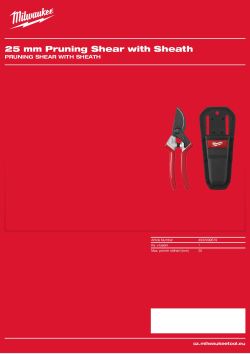 MILWAUKEE Zahradní nůžky s pouzdrem 25 mm 4932499679 A4 PDF