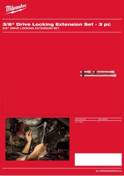 MILWAUKEE Sada prodlužovacích nástavců s pojistkou ⅜″ 3 ks 4932480644 A4 PDF
