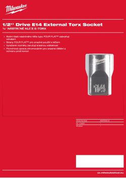 MILWAUKEE ½″ nástrčný klíč E14 E-TX 4932500316 A4 PDF
