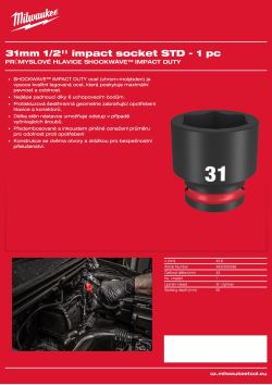 MILWAUKEE SHOCKWAVE™ IMPACT DUTY IMPACT SOCKETS 4932500298 A4 PDF