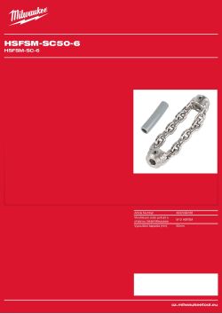 MILWAUKEE Standardní řetězy 50 mm pro vysokorychlostní stroj s flexibilní hřídelí M12™ 4932499168 A4 PDF