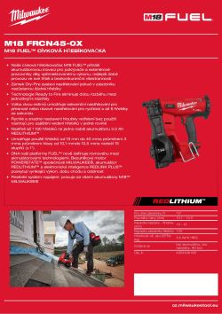 MILWAUKEE M18 FUEL™ cívková hřebíkovačka 4933498168 A4 PDF