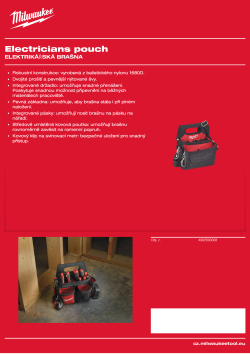 MILWAUKEE Elektrikářská brašna 4932500308 A4 PDF