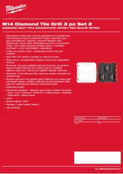 MILWAUKEE DIAMOND MAX™ sada diamantových vrtáků 3 ks 4932500546 A4 PDF