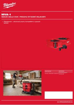 MILWAUKEE Odlučovač prachu kompatibilní s vysavači NEXUS 4932500534 A4 PDF