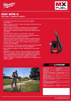 MILWAUKEE MX FUEL™ zádový fukar 4933500235 A4 PDF