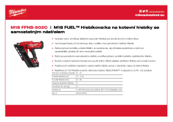 MILWAUKEE M18 FUEL™34° konstrukční hřebíkovačka (pouze sekvenční režim) 4933478302 A4 PDF
