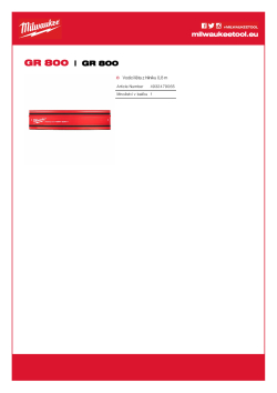 MILWAUKEE Vodicí lišta z hliníku 0,8 m 4932479065 A4 PDF