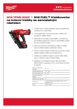MILWAUKEE M18 FUEL™34° konstrukční hřebíkovačka (pouze sekvenční režim) 4933478302 A4 PDF