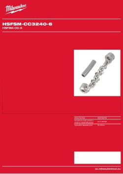 MILWAUKEE Tvrdokovové řetězy 32 - 40 mm pro vysokorychlostní stroj s flexibilní hřídelí M12™ 4932499169 A4 PDF