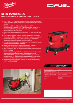 MILWAUKEE M18 FUEL™ NEXUS vysavač 23 l, třída L 4933500141 A4 PDF