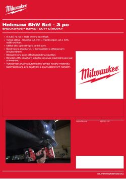 MILWAUKEE Shockwave Holesaws 4932501139 A4 PDF