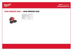 MILWAUKEE M18™ sada odolných akumulátorů a nabíječky 4932479831 A4 PDF
