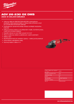 MILWAUKEE 2600 W 230 mm úhlová bruska s AVS 4933402490 A4 PDF