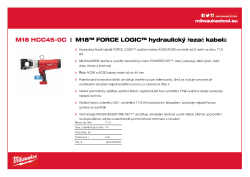 MILWAUKEE M18™ FORCE LOGIC™ hydraulické nůžky na kabely 44 mm 4933459265 A4 PDF