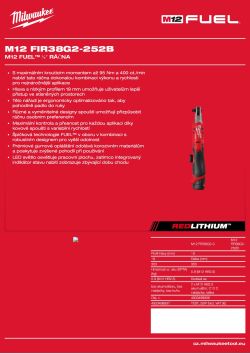 MILWAUKEE M12 FUEL™ 3/8˝ ráčna 4933498937 A4 PDF