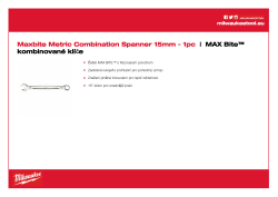 MILWAUKEE Metrický kombinovaný klíč MAX BITE™ 15 mm 4932471523 A4 PDF