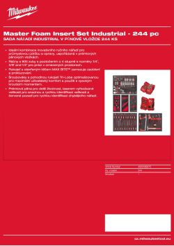 MILWAUKEE Sada nářadí Industrial v pěnové vložce 244 ks 4932499475 A4 PDF