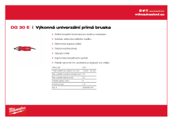 MILWAUKEE Jednoruční přímá bruska s regulací otáček 4933385100 A4 PDF
