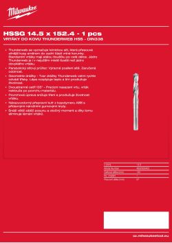 MILWAUKEE HSSG 14.5 x 152.4 - 1 ks 4932500402 A4 PDF