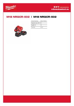 MILWAUKEE M18™ sada odolných akumulátorů a nabíječky 4932479831 A4 PDF