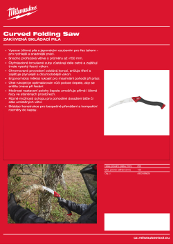 MILWAUKEE Zakřivená skládací pila 4932498624 A4 PDF