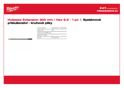 MILWAUKEE Prodloužení - délka 300 mm 4932479470 A4 PDF
